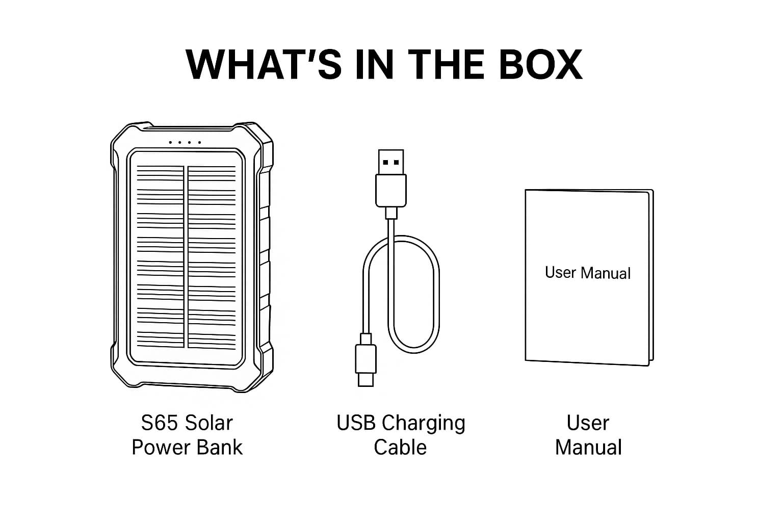 S65 Solar Power Bank – 200,000mAh Waterproof Portable Charger