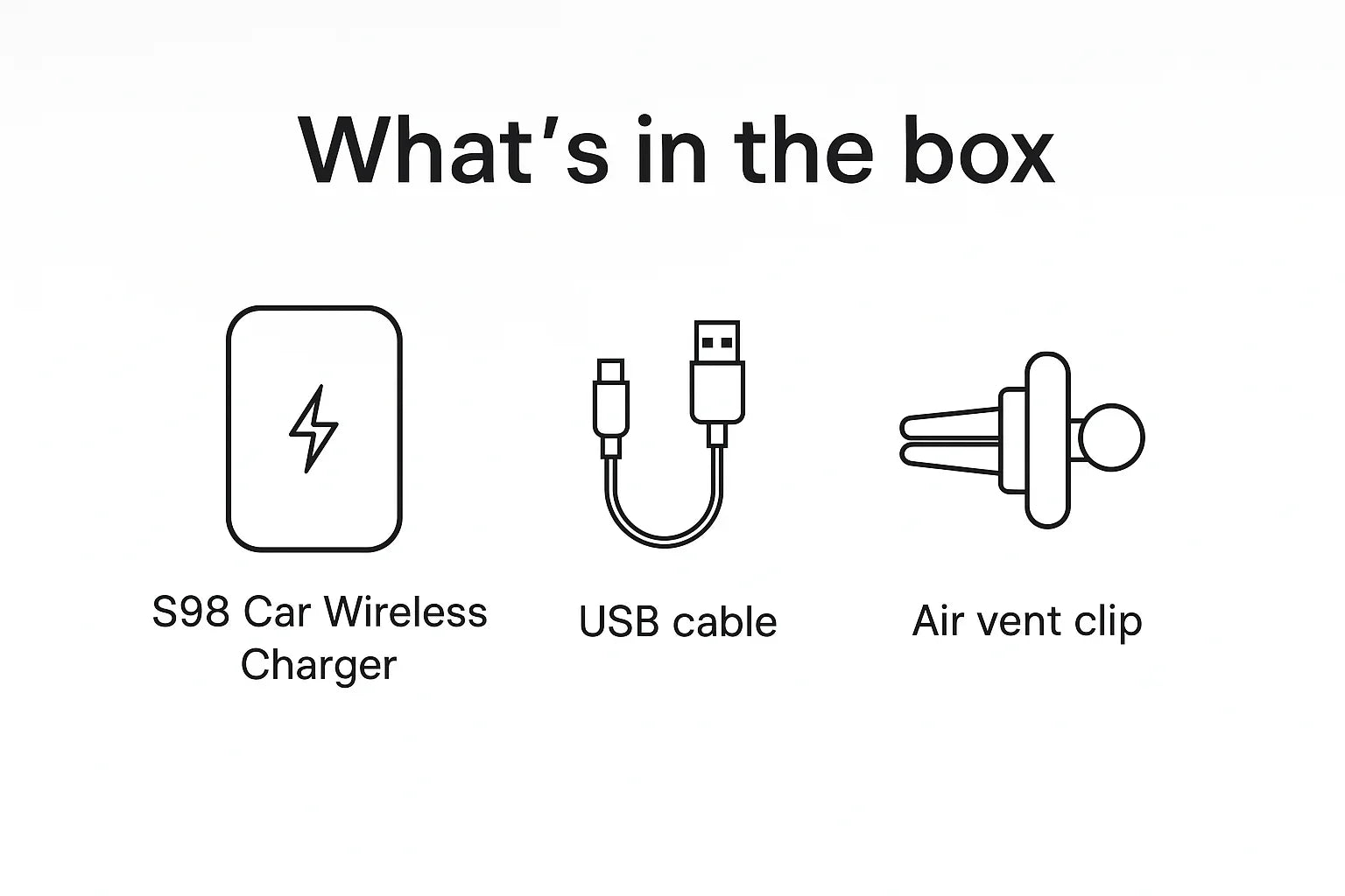 What's in the box - S98 (fond blanc opaque)