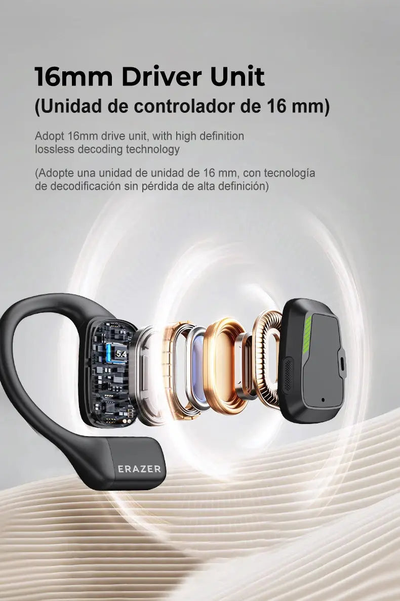 [AI Earphone]ERAZER XP6 Bluetooth Earphones Sleep ASMR Headset DIY Equalizer APP AI Wireless Headphones Office Travel,16mm Drive Smart Tech Lab