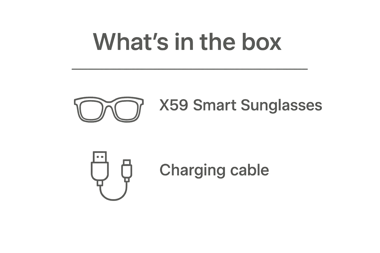 What's in the box - X59